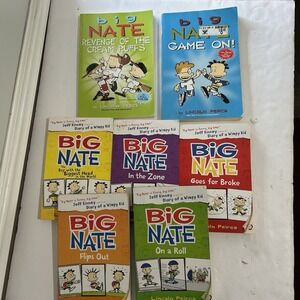 BIG NATE Series Lot of 7 Paperback Books Lincoln Peirce Graphic Novel Reader